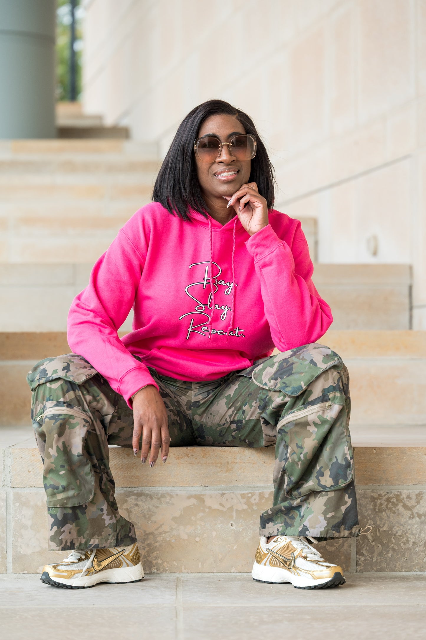 Signature Pray. Slay. Repeat. Hoodie