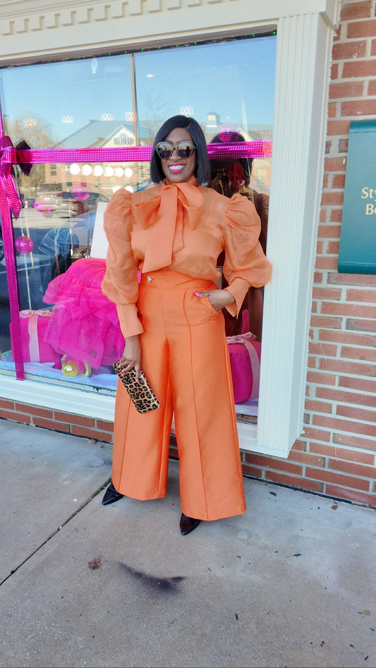 Citrus Flow Palazzo Pants