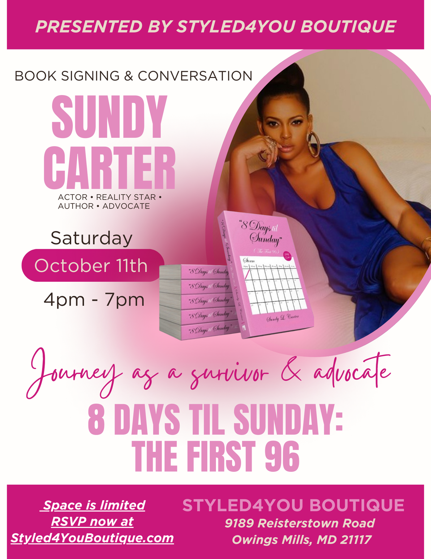 Sundy Carter Book Signing RSVP (Oct 11th)