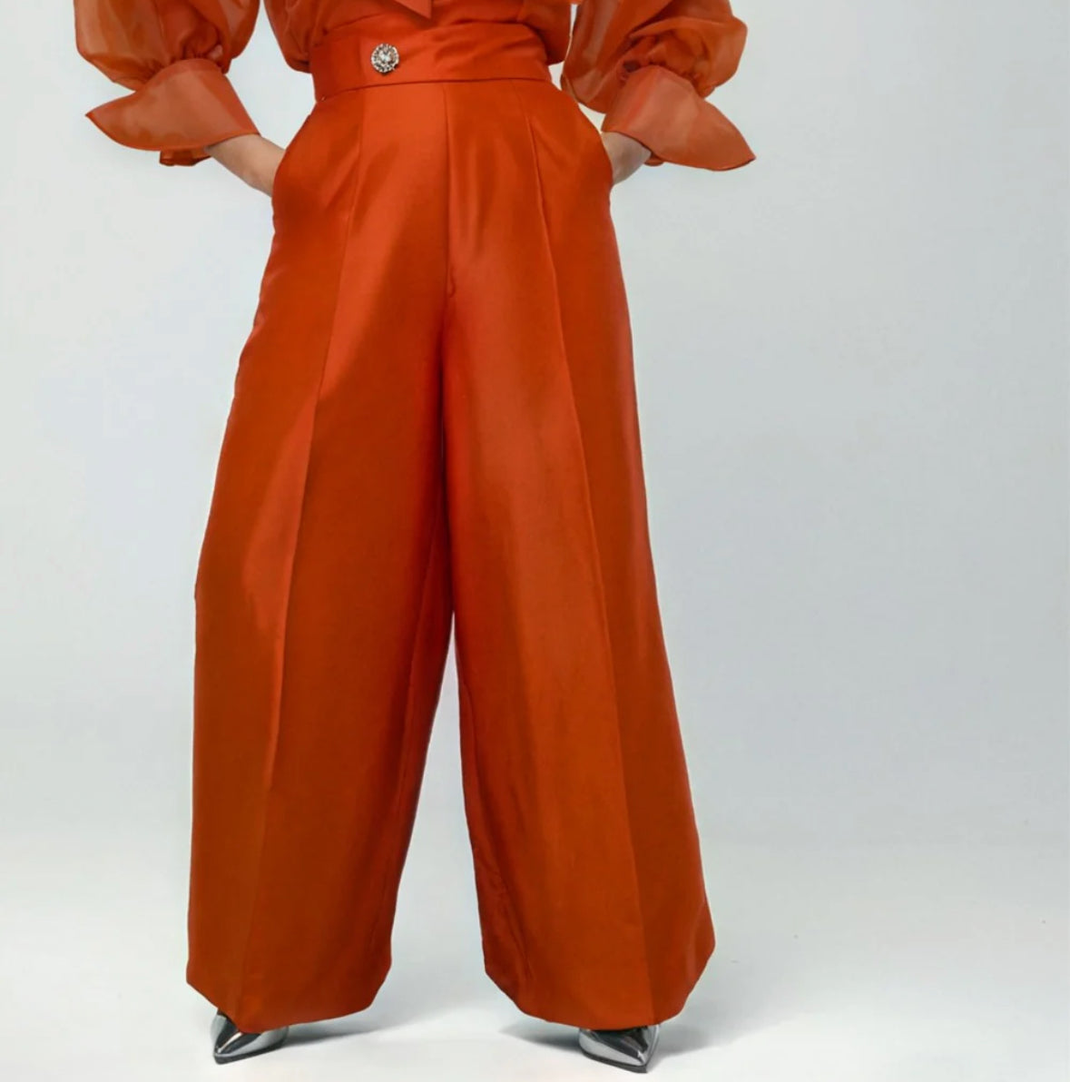 Citrus Flow Palazzo Pants