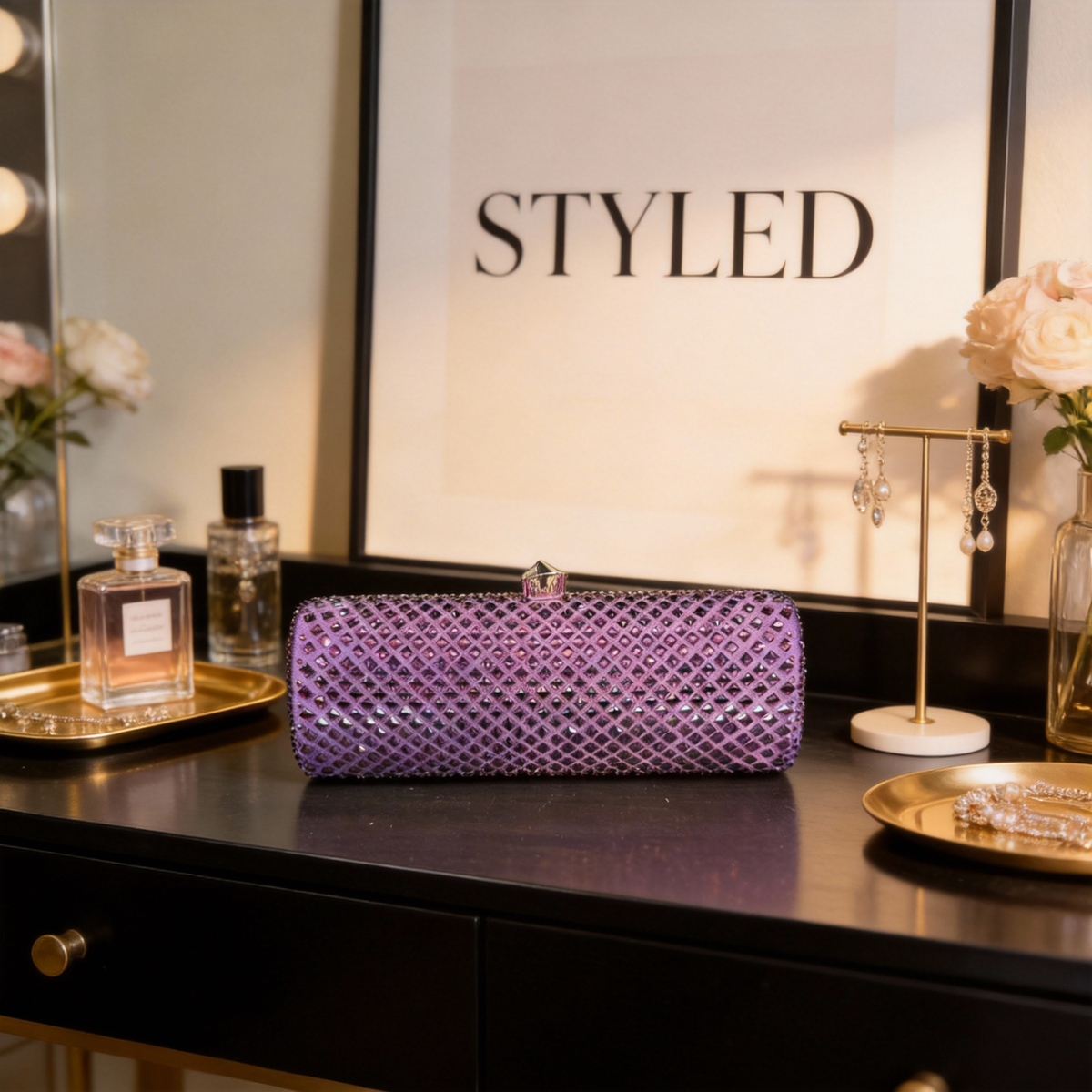 Purple Crystal Clutch