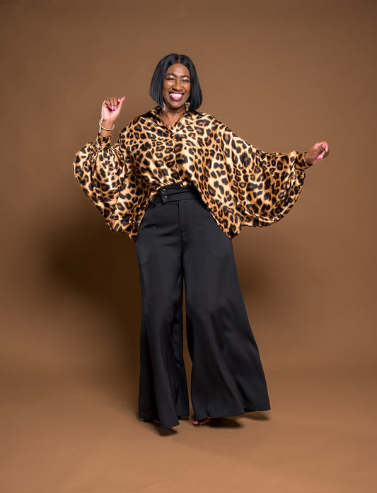 Leopard Statement Blouse