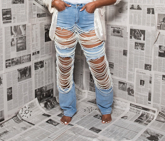 Pearl Luxe Distressed Jean